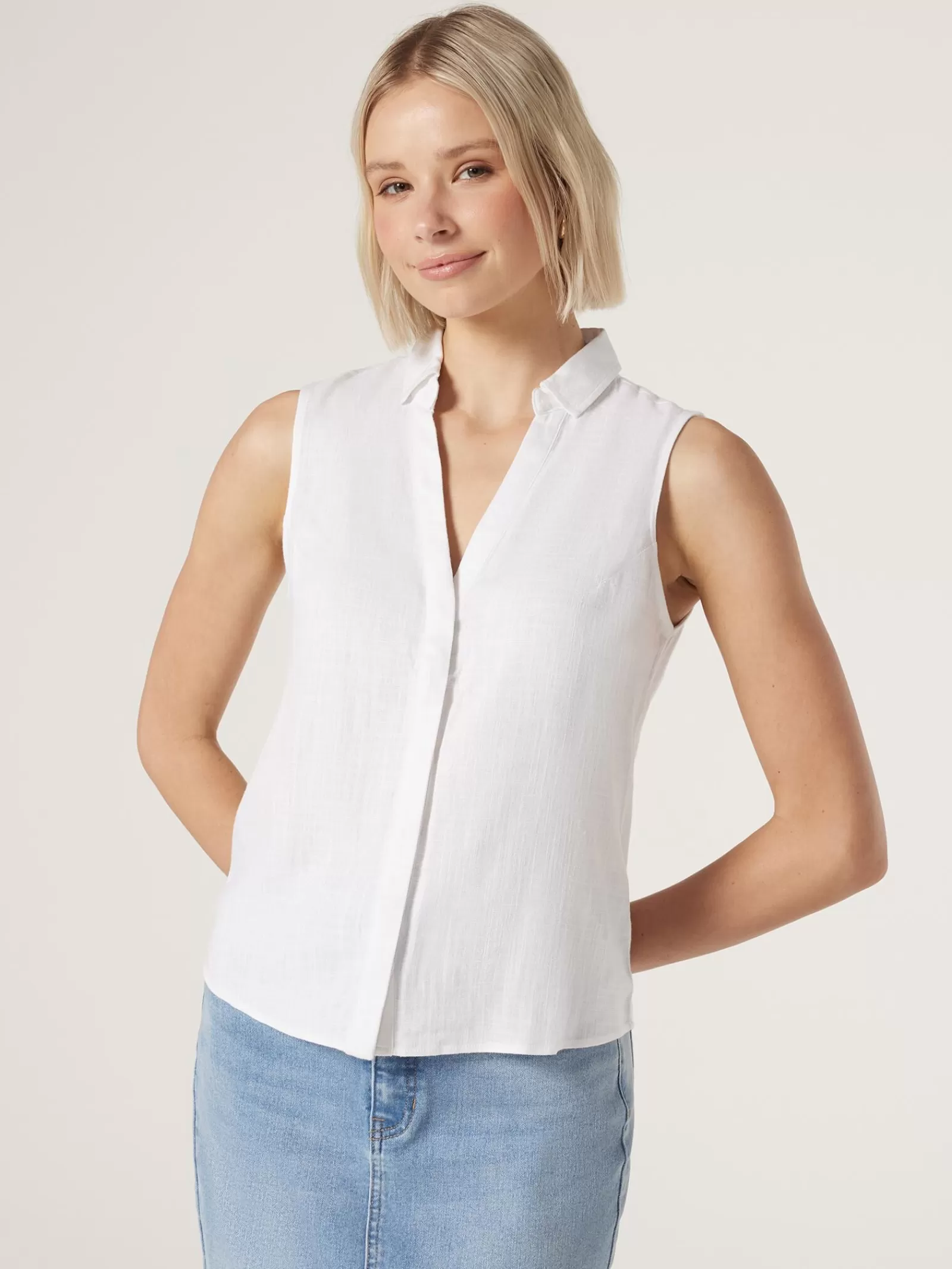 Jonti Sleeveless Shirt | Jeanswest Fashion