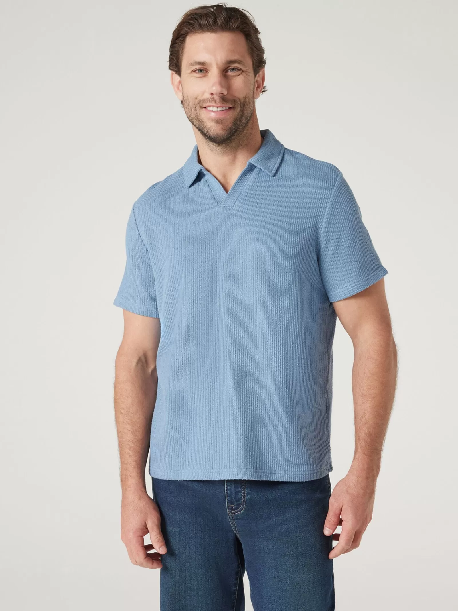 Short Sleeve Jasper Textured Polo | Jeanswest Flash Sale