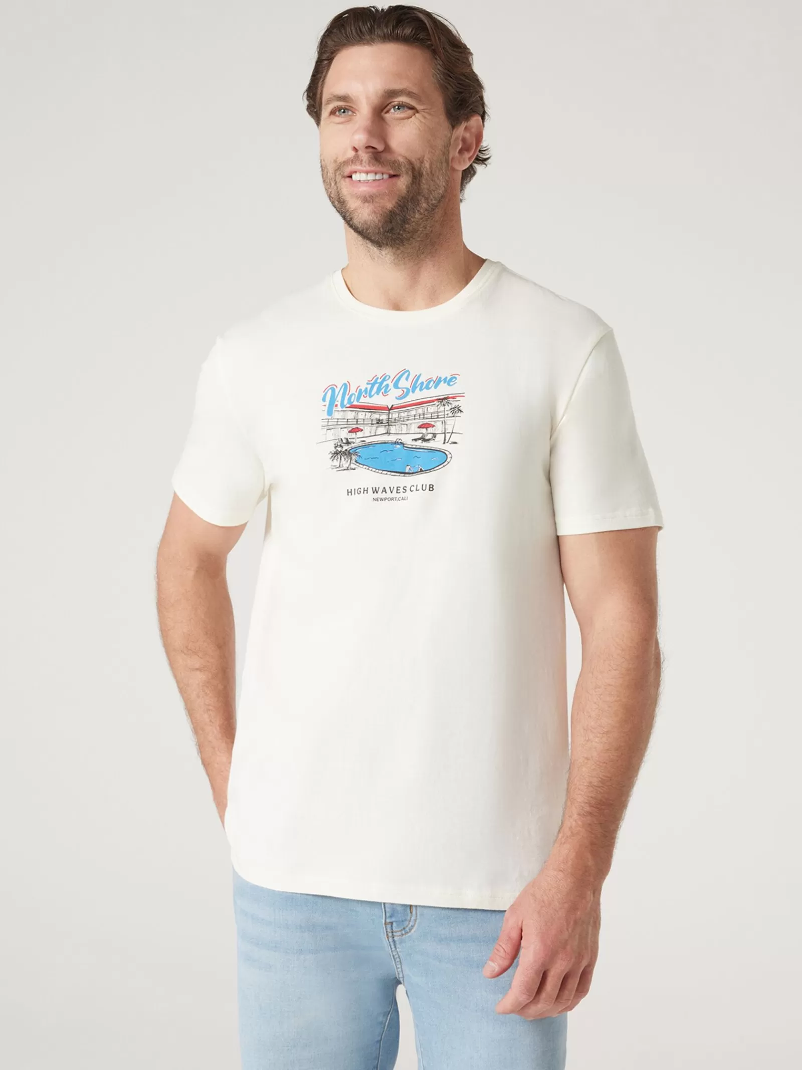Short Sleeve North Shore Print Crew Tee | Jeanswest Sale